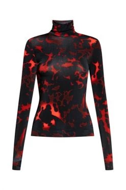 Dries Van Noten Blouses Turtleneck Top Red -Dries Van Noten Verkoopwinkel 92f45907a401ccdd2d9b2c014daf9a22