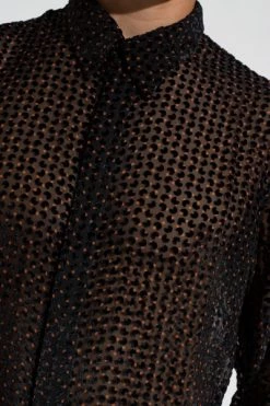 Dries Van Noten Casual Overhemden Transparent Shirt Black -Dries Van Noten Verkoopwinkel 953f61bc0ad2471bdf4751473b9fe31c