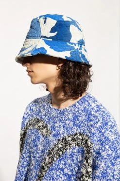 Dries Van Noten Hoeden Quilted Bucket Hat Blue -Dries Van Noten Verkoopwinkel 9615dbd4421421a7d35c64f53b830b0f