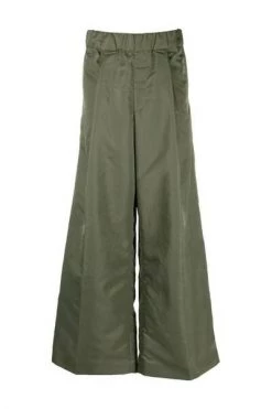 Dries Van Noten Broeken Wide Trousers Green