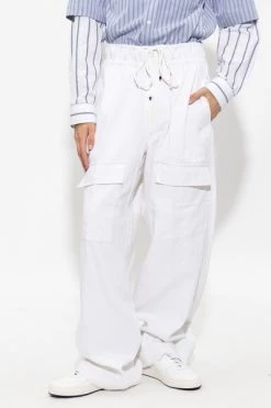 Dries Van Noten Broeken Cargo Trousers White -Dries Van Noten Verkoopwinkel a3c0fcf5f0355dffd146a143f743da45