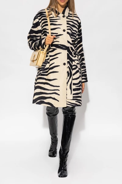 Dries Van Noten Trenchcoats & Mantels Coat With Animal Motif Beige 7 Dries Van Noten Trenchcoats & Mantels Coat With Animal Motif Beige - Afbeelding 5