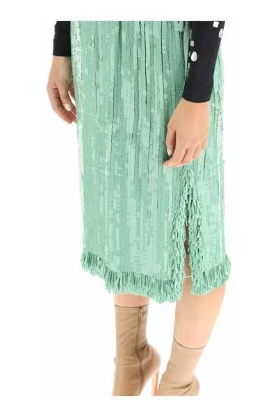 Dries Van Noten Midirokken Midi Skirts Green 4 Dries Van Noten Midirokken Midi Skirts Green - Afbeelding 2