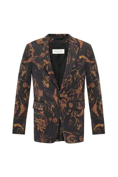 Dries Van Noten Jassen Blazer With Floral Motif Brown 6 Dries Van Noten Jassen Blazer With Floral Motif Brown - Afbeelding 5