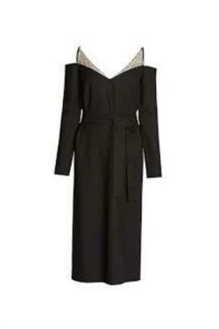 Dries Van Noten Casual Jurken Midi Dresses Black