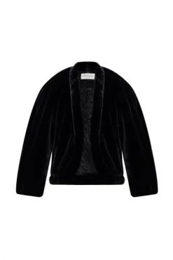 Dries Van Noten Jassen Faux Fur Jacket Black