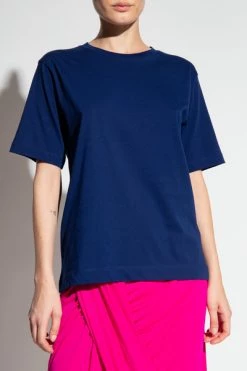 Dries Van Noten T-shirts Cotton T-shirt Blue