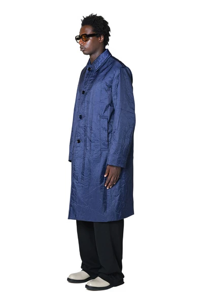 Dries Van Noten Jassen Single-Breasted Coats Blue 5 Dries Van Noten Jassen Single-Breasted Coats Blue - Afbeelding 3