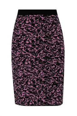 Dries Van Noten Midirokken Wool Skirt Pink