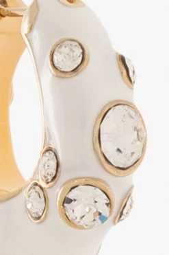 Dries Van Noten Oorbellen Hoop Earrings White -Dries Van Noten Verkoopwinkel ba43952bcdf6670db4020cf5eb5157f2