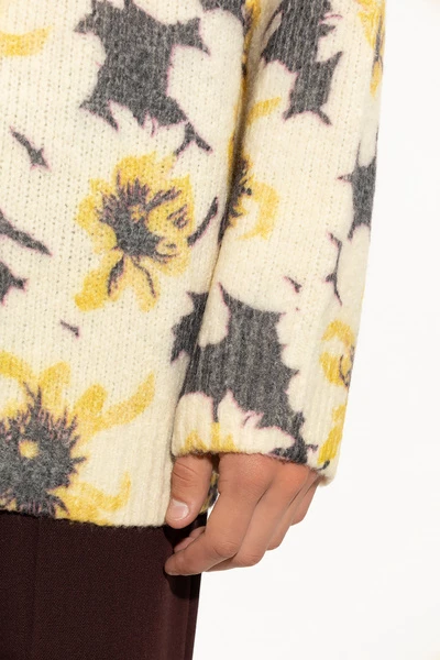 Dries Van Noten Truien & Vesten Floral Swearer Beige 5 Dries Van Noten Truien & Vesten Floral Swearer Beige - Afbeelding 4