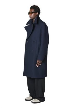 Dries Van Noten Jassen Double-Breasted Coats Blue