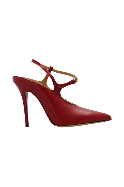 Dries Van Noten Leather Pumps Red 5 Dries Van Noten Leather Pumps Red - Afbeelding 3
