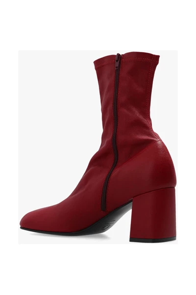 Dries Van Noten Enkellaarsjes Leather Heeled Ankle Boots Red 8 Dries Van Noten Enkellaarsjes Leather Heeled Ankle Boots Red - Afbeelding 6