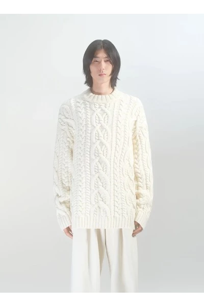 Dries Van Noten Truien & Vesten Round-neck Knitwear Beige 4 Dries Van Noten Truien & Vesten Round-neck Knitwear Beige - Afbeelding 2