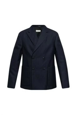 Dries Van Noten Jassen Double-breasted Blazer Blue -Dries Van Noten Verkoopwinkel d2e578330225918371051619f45cac1a