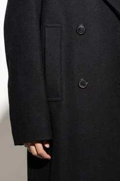 Dries Van Noten Jassen Double-breasted Coat Black