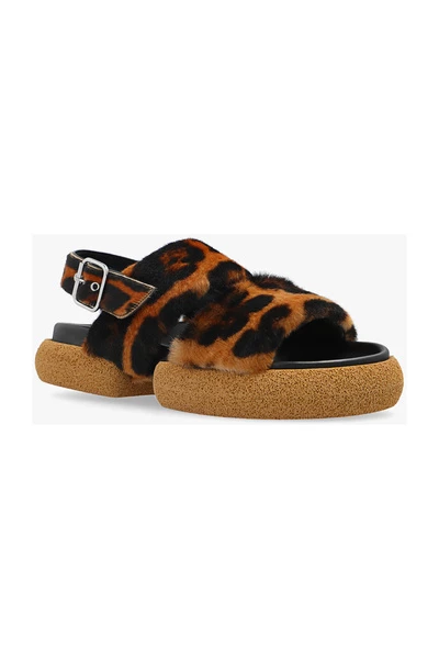 Dries Van Noten Sandalen Sandals With Animal Motif Brown 4 Dries Van Noten Sandalen Sandals With Animal Motif Brown - Afbeelding 2