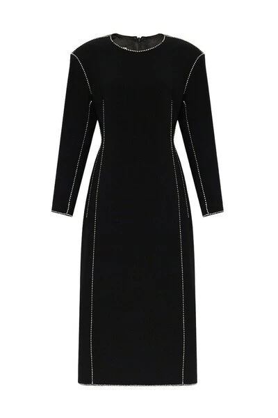 Dries Van Noten Casual Jurken Sequinned Dress Black 6 Dries Van Noten Casual Jurken Sequinned Dress Black - Afbeelding 4