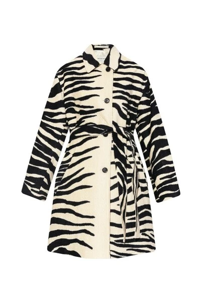 Dries Van Noten Trenchcoats & Mantels Coat With Animal Motif Beige 3 Dries Van Noten Trenchcoats & Mantels Coat With Animal Motif Beige
