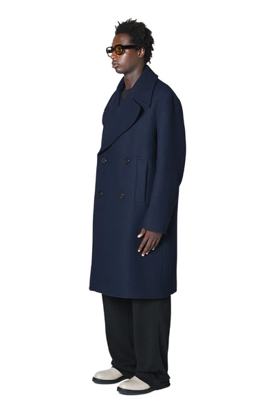 Dries Van Noten Jassen Double-Breasted Coats Blue 4 Dries Van Noten Jassen Double-Breasted Coats Blue - Afbeelding 2