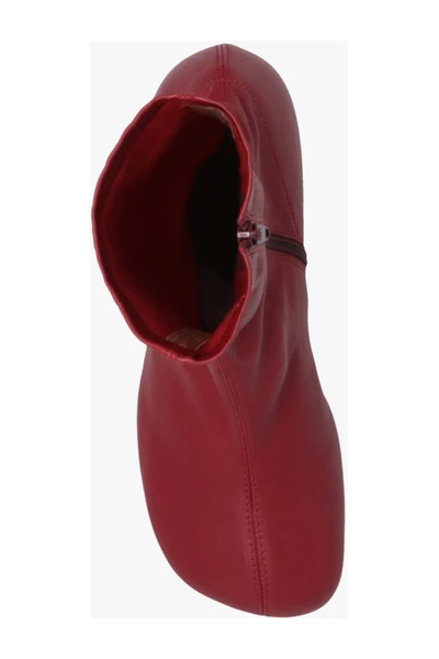 Dries Van Noten Enkellaarsjes Leather Heeled Ankle Boots Red 5 Dries Van Noten Enkellaarsjes Leather Heeled Ankle Boots Red - Afbeelding 3