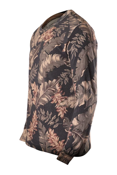 Dries Van Noten Truien & Vesten Printed Leaves Sweatshirt Brown 3 Dries Van Noten Truien & Vesten Printed Leaves Sweatshirt Brown