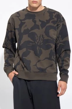 Dries Van Noten Hoodies & Sweatvesten Sweatshirt With Floral Motif Green