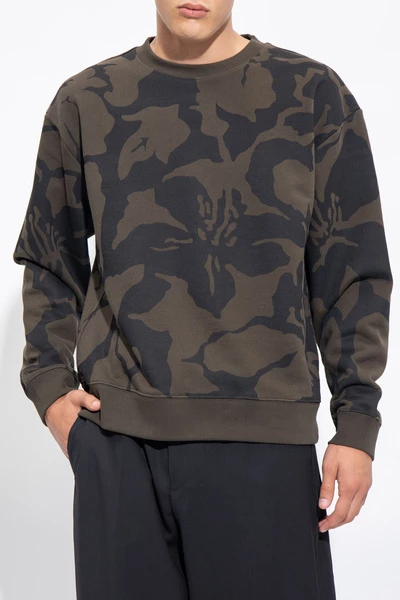 Dries Van Noten Hoodies & Sweatvesten Sweatshirt With Floral Motif Green 3 Dries Van Noten Hoodies & Sweatvesten Sweatshirt With Floral Motif Green