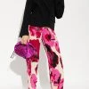 Dries Van Noten Chino's Trousers With Floral Motif Pink