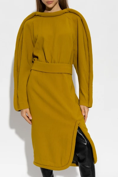 Dries Van Noten Casual Jurken Belted Dress Green 4 Dries Van Noten Casual Jurken Belted Dress Green - Afbeelding 2