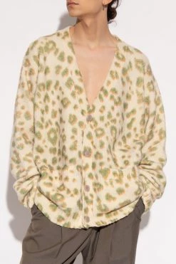 Dries Van Noten Vesten Cardigan With Animal Motif Beige -Dries Van Noten Verkoopwinkel e6b09f2efd138a55f078f1f45caa8246