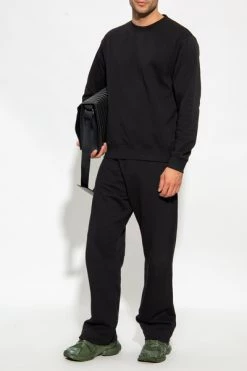 Dries Van Noten Hoodies & Sweatvesten Printed Sweatshirt Black