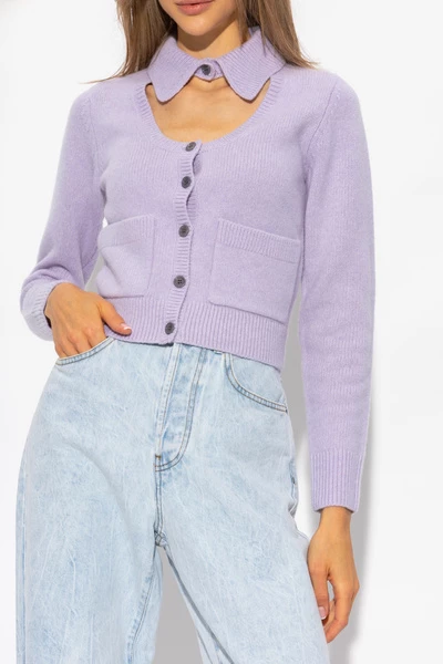 Dries Van Noten Vesten Wool Cardigan Purple 5 Dries Van Noten Vesten Wool Cardigan Purple - Afbeelding 3